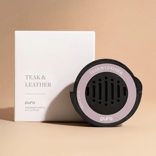 Teak & Leather Pura Car Refill