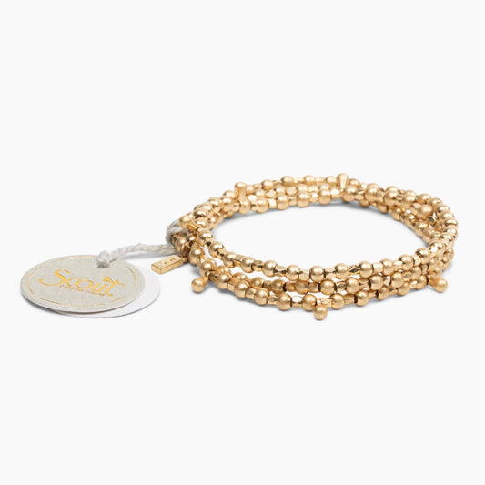 Everyday Gold Beaded Wrap