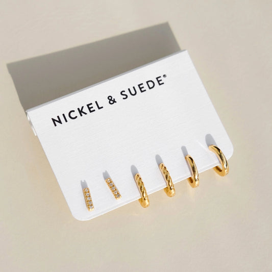 Gold Classics Dainty Earring Set