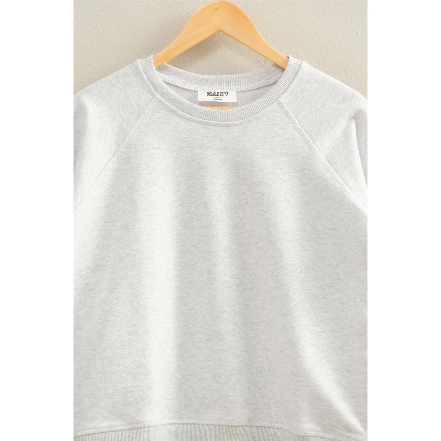 Soft + Slouchy Raglan Pullover I White