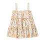 Mediterranean Floral Organic Dress: 0-3M