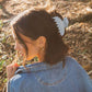 Gingham Claw Clip: Red