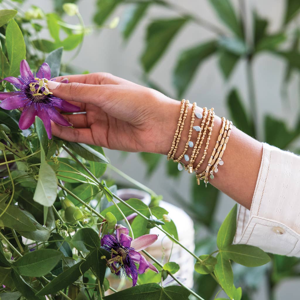 Everyday Gold Beaded Wrap