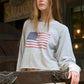 USA Long Sleeve Raw Hem Top