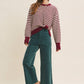 Navy Mixed Knit Stripe Pullover