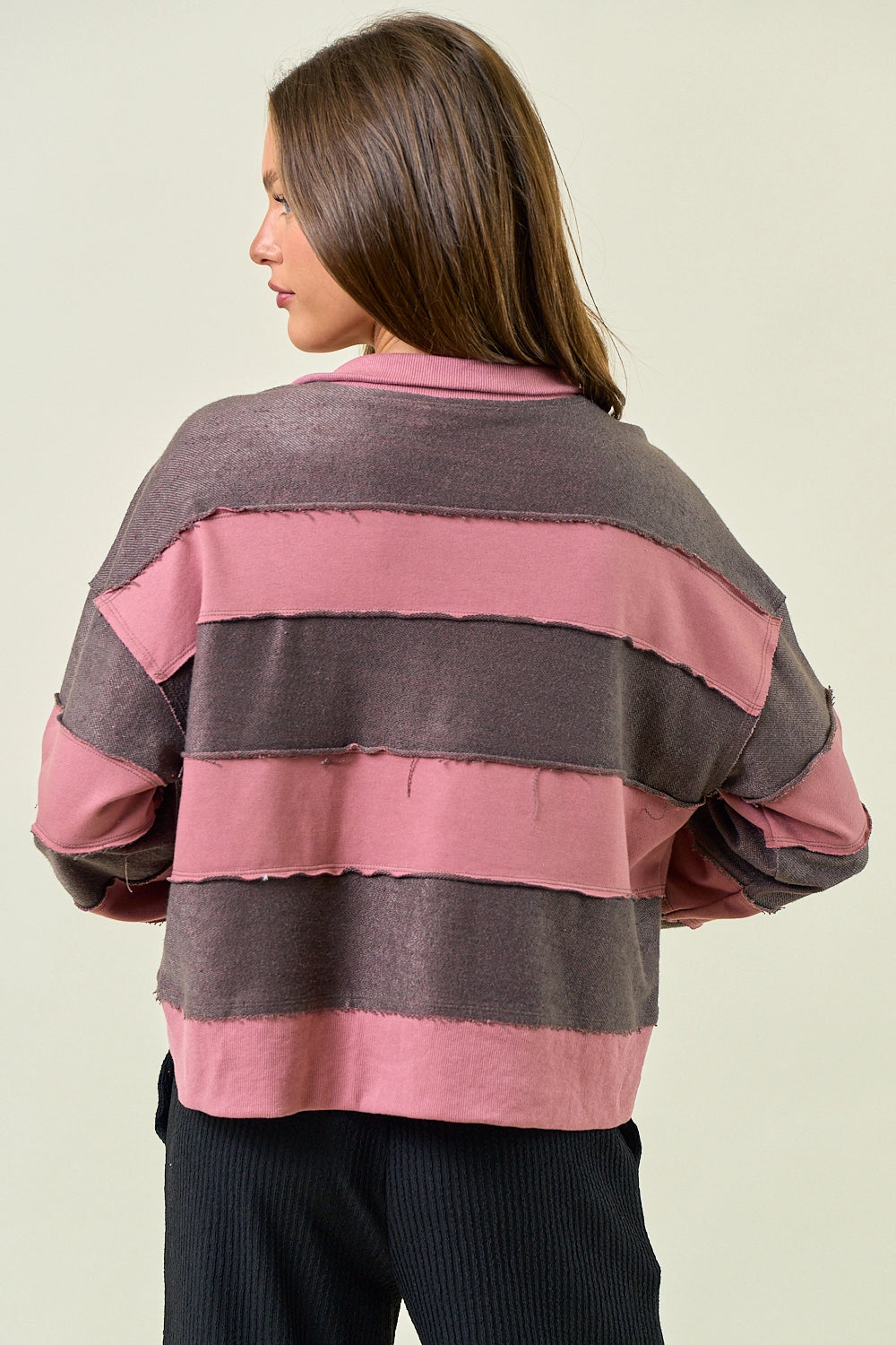 Washed Stripe Weekend Top