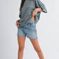 Oversized Stripe Boyfriend Tee I Oat