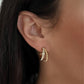 Enzo Gold Pearl Hoop Earrings