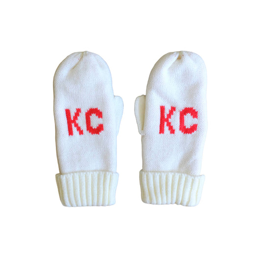 Cream KC Mittens