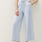 Garment-Dye Wide Leg Crop Pants