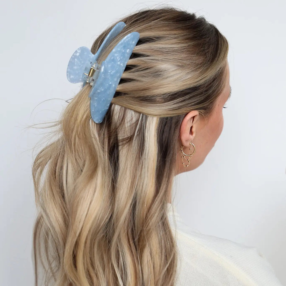 Blue Pearl Claw Clip