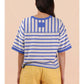 Blue Pop Stripe Boxy Tee