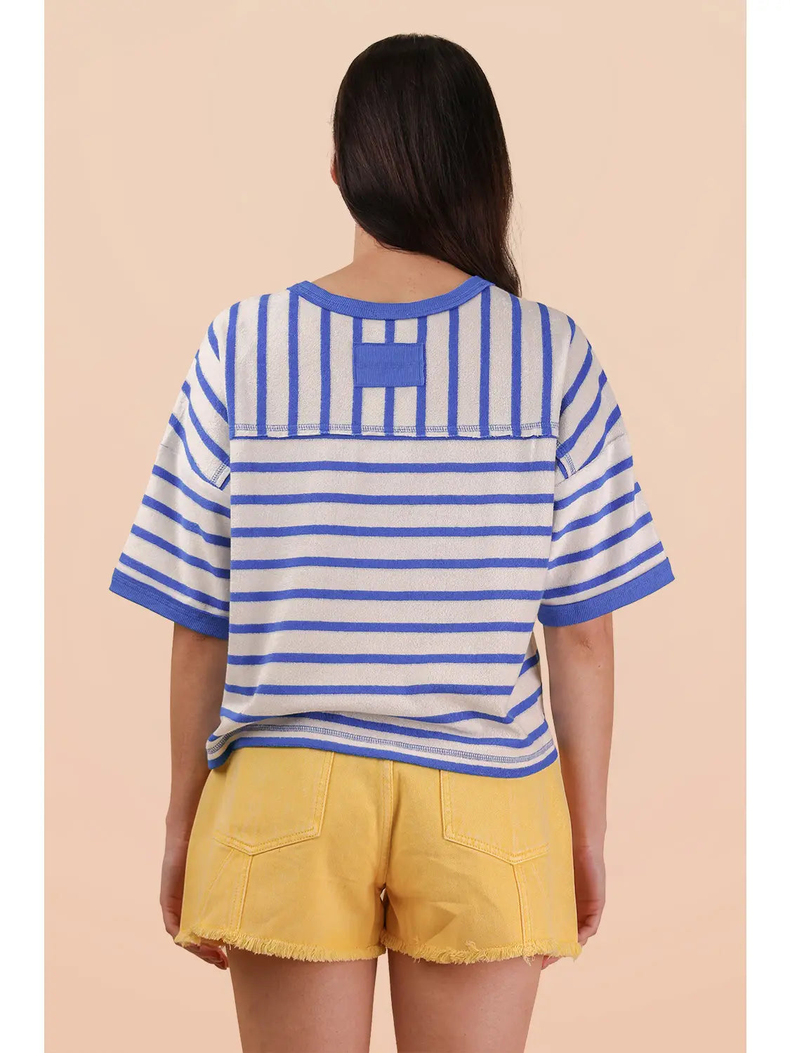 Blue Pop Stripe Boxy Tee