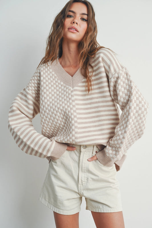 Checker Pattern Sweater