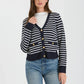 Stripe Gold Button Down Cardigan