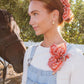 Paisley Claw Clip I Red