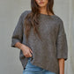 Knit Sweater Short Sleeve Top