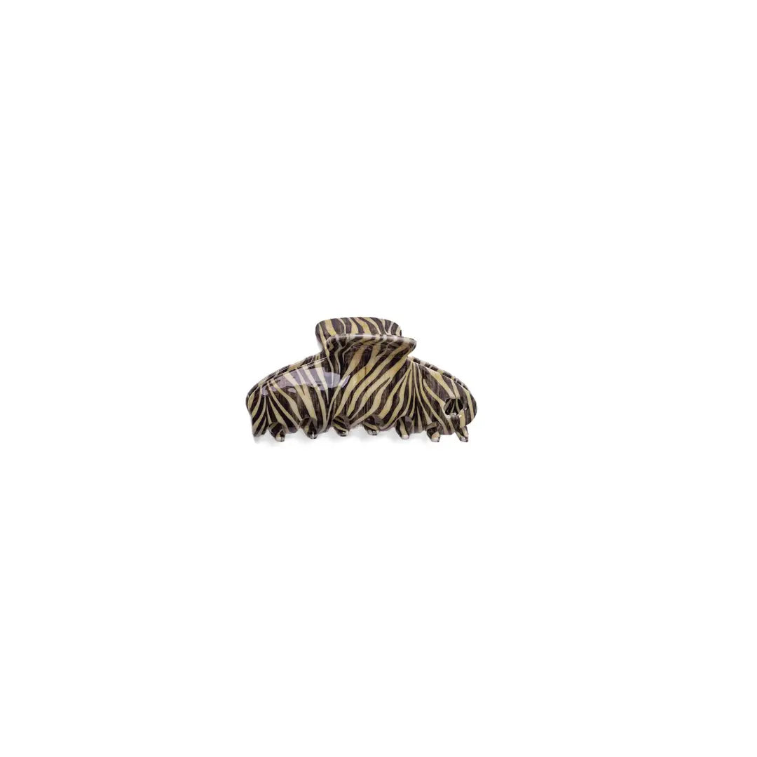 Zebra Midi Claw Clip