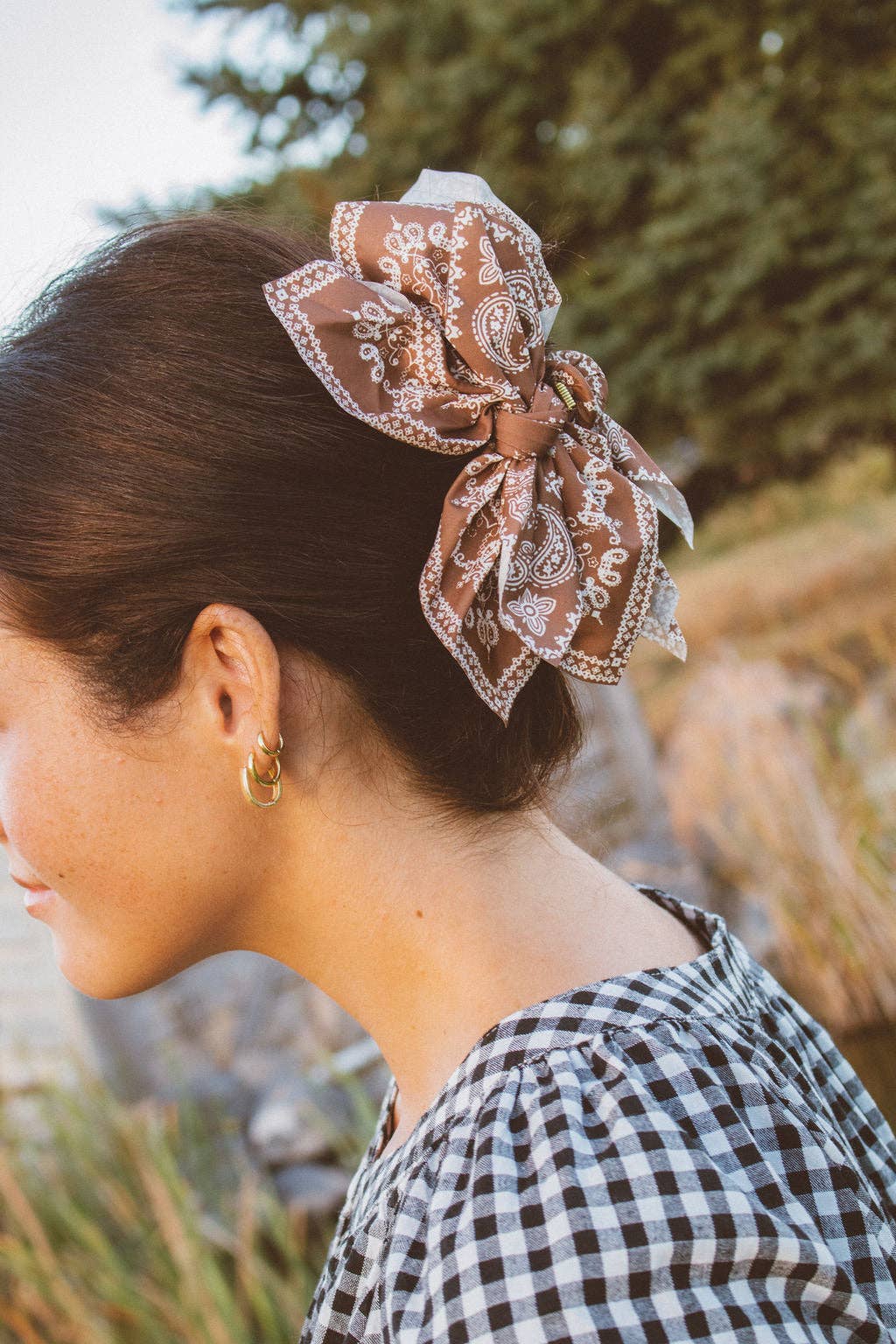 Paisley Claw Clip I Brown