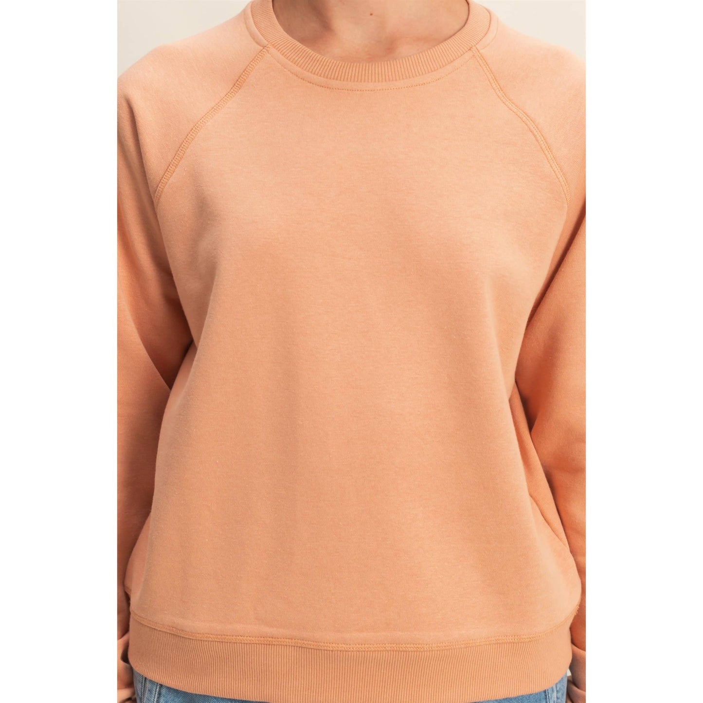 Soft + Slouchy Raglan Pullover I Clay