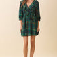 Plaid Ruffle-Trim Wrap Dress