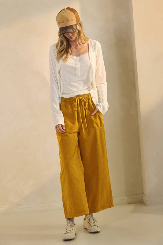 Wide Leg Mineral Wash Pants