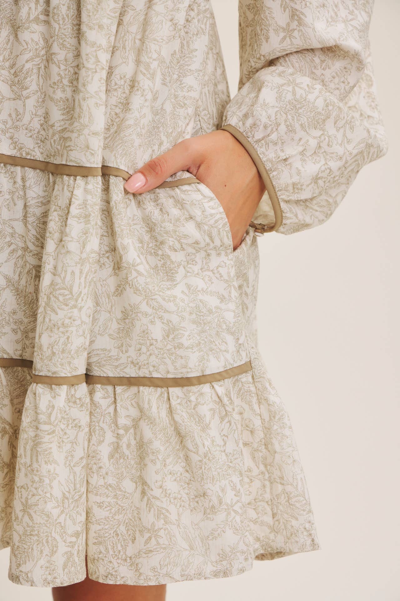 Romantic Toile Mini Dress
