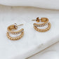 Enzo Gold Pearl Hoop Earrings