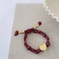 Heart Knot Cord Bracelet I Green