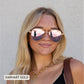 Earhart I Women’s Aviator Sunglasses I Clear