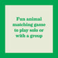Wildlife Memory Game Set