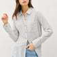 Pinstripe Button Up Top