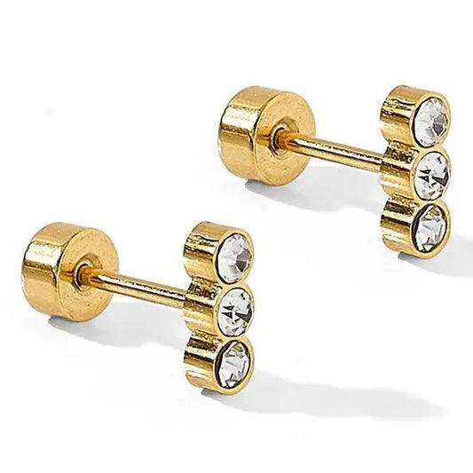 Screwback Stud Earrings - Poppy