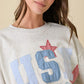 USA Patchwork Crewneck