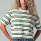 Vintage Washed Striped Cotton Tee