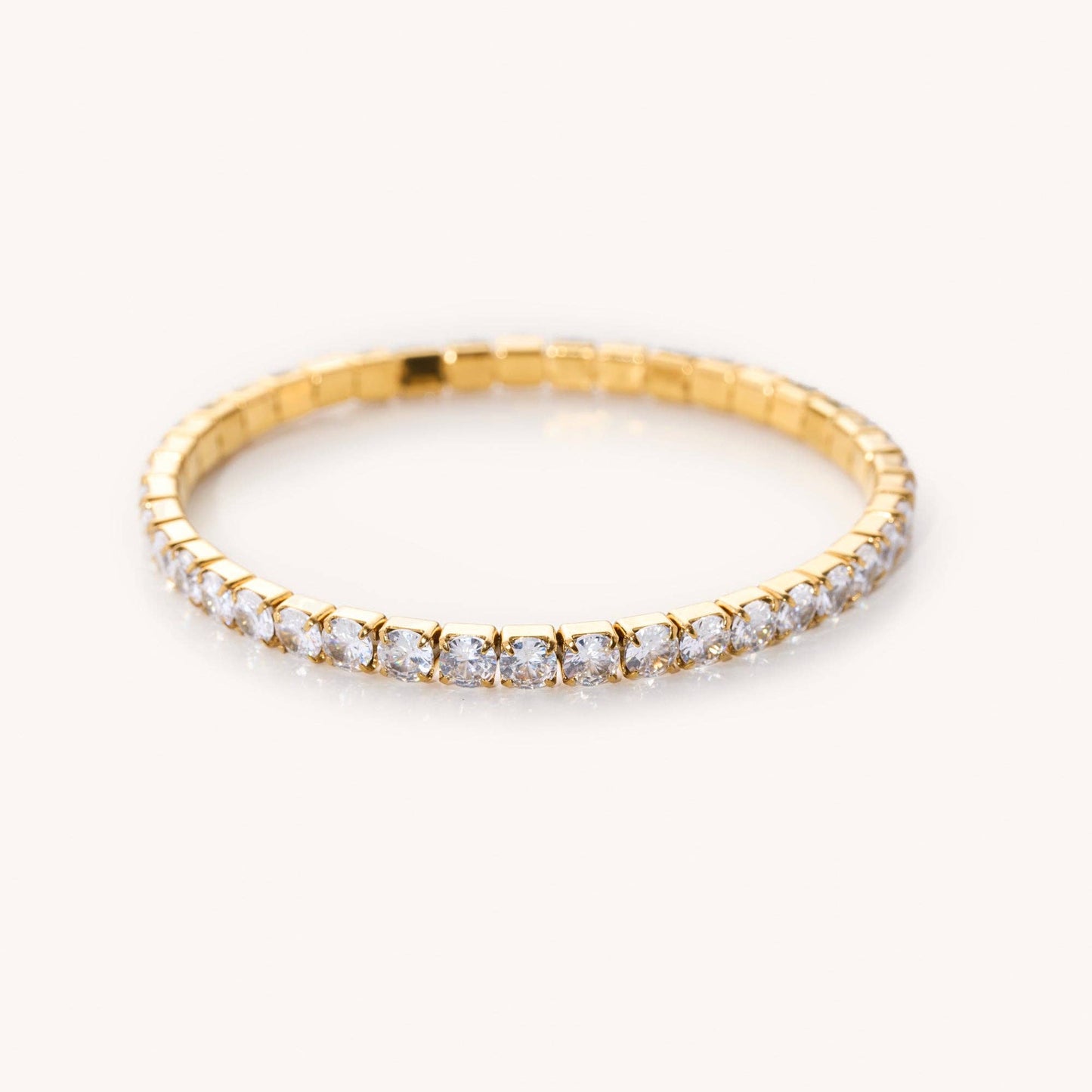 Elastic Tennis Bracelet - Gold