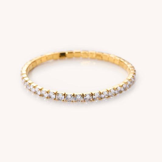 Elastic Tennis Bracelet - Gold