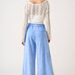 Mineral Wash Seam Detail Pants I Peri Blue