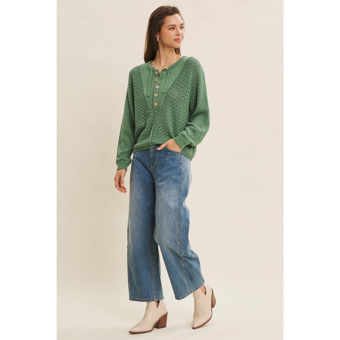 Textured Dolman Sweater