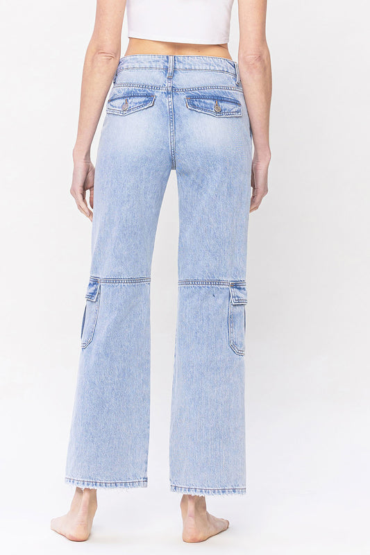 High Rise Cargo Dad Jeans