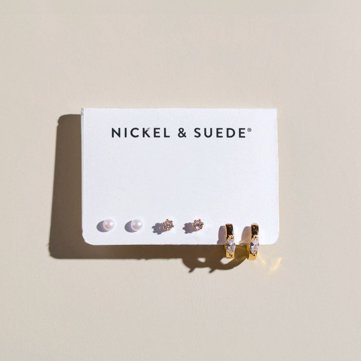 Gold Essential Dainty Earrings Set: Gold