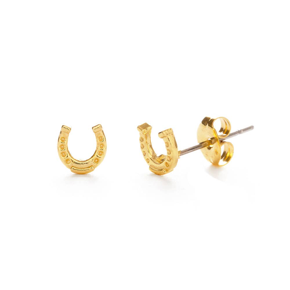 Tiny Horseshoe Stud Earrings