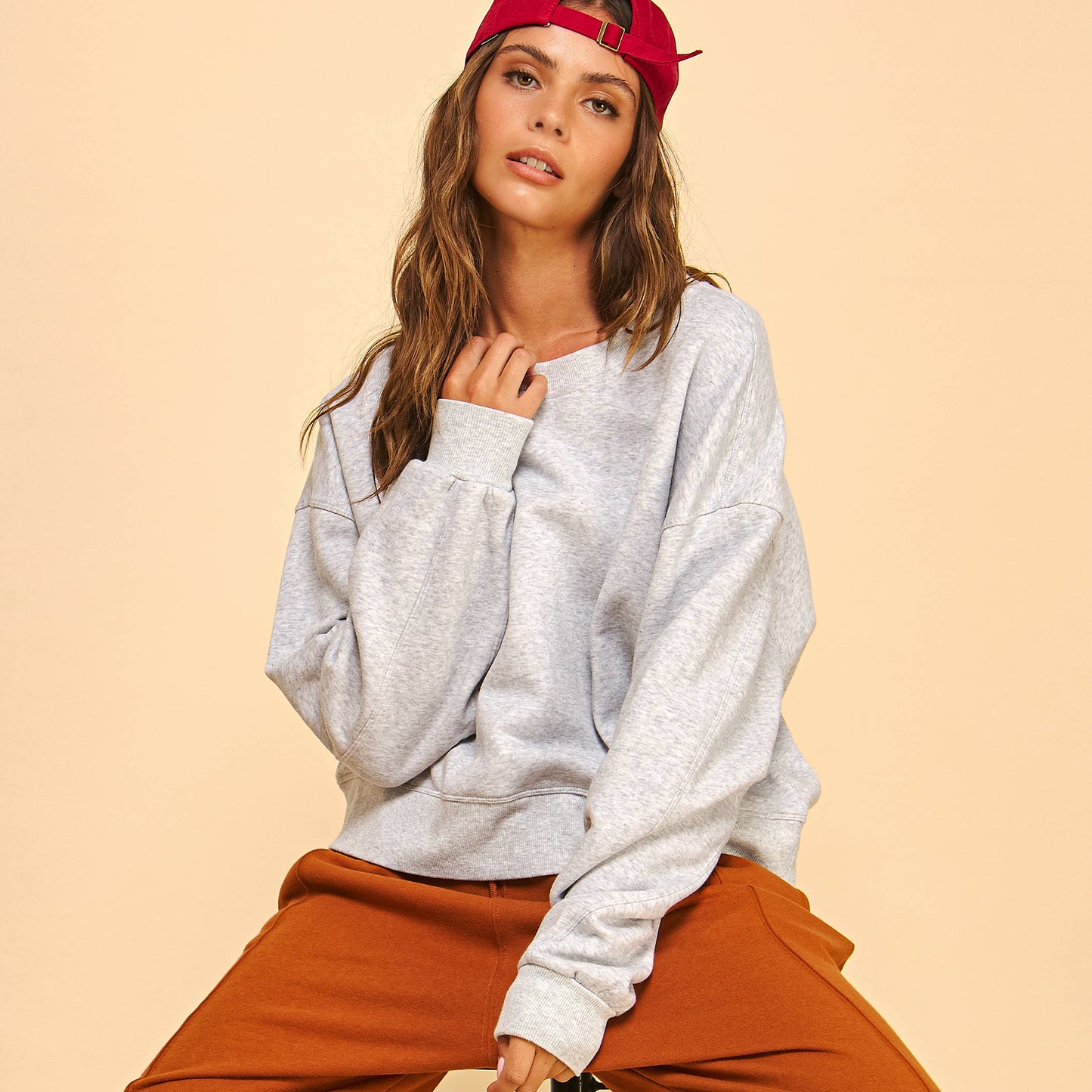 Everyday Fleece Crew I Pink