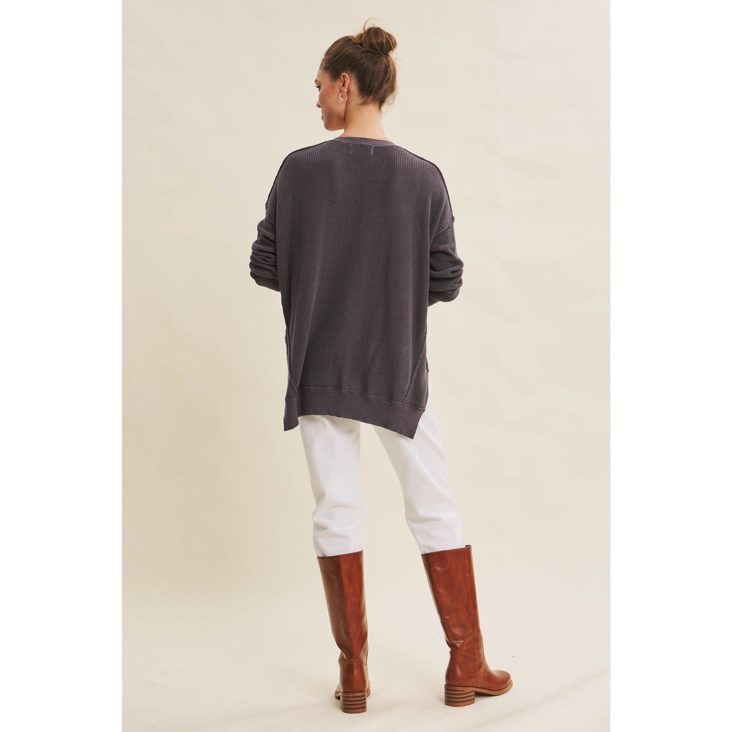 Slate Blue Slouchy Cardigan