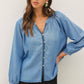 Stitched Denim Blouse