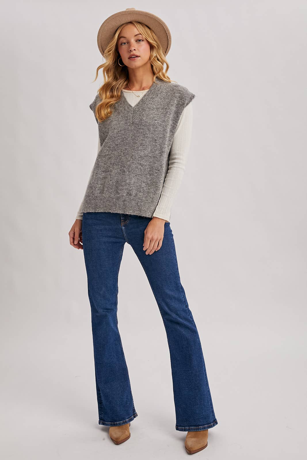 Oversized Knit Vest