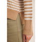 Navy Mixed Knit Stripe Pullover