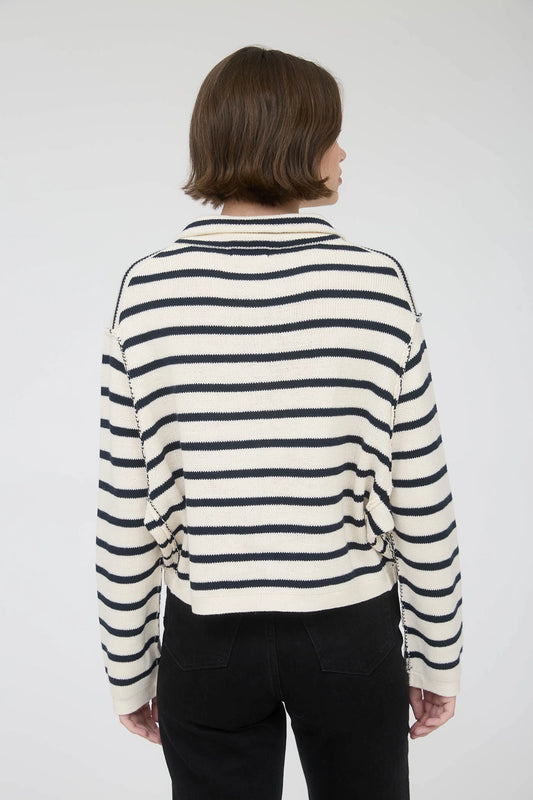 Striped Collared Sweater