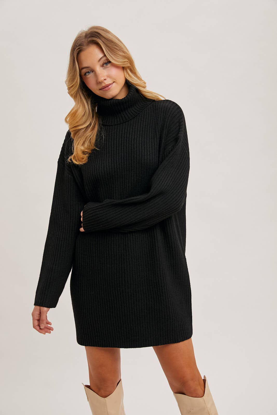 Turtle Neck Sweater Dress