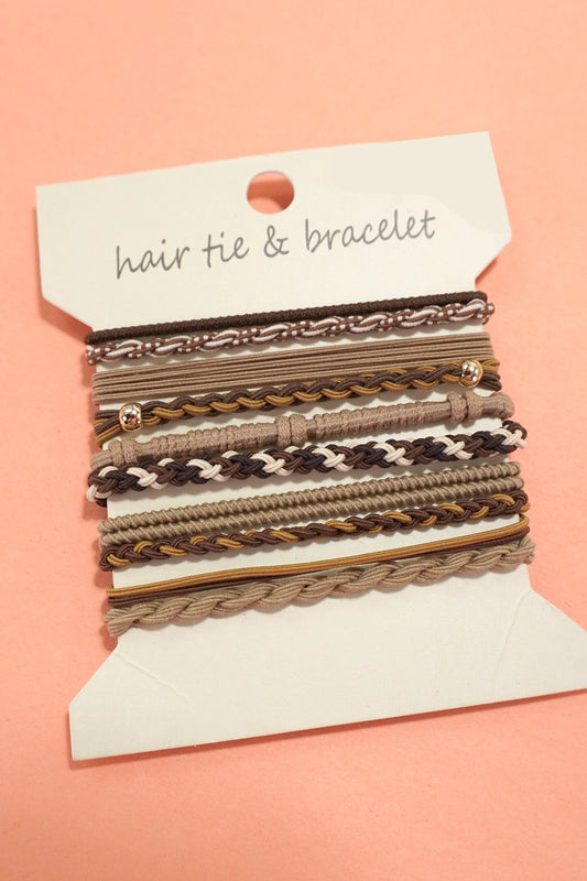 Hair Tie & Bracelet | Brown